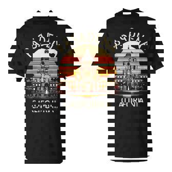 Vintage Pasadena Ca Retro Sunset City Hall Souvenir T-Shirt - Thegiftio