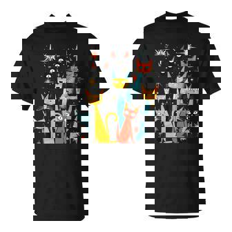 Vintage Retro Mid-Century Modern Look Cats 50S 60S Style T-Shirt | Seseable CA