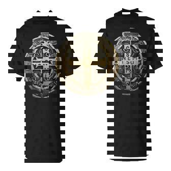 Vintage Retro St Benedict Medal Saint Benedict Cross Cathol T-Shirt - Thegiftio