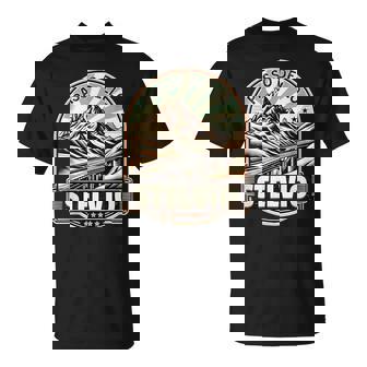 Vintage Stelvio Pass Italian Mountain Trip Nature Hiking T-Shirt - Thegiftio