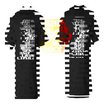 Vintage Una Chica Escalada De Roca Le Encanta Escalada De Roca Camiseta unisex - Regaloses