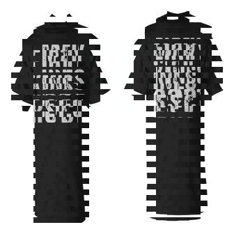 Vintage Used-Look Empathy Freundlichkeit Respekt T-Shirt - Seseable