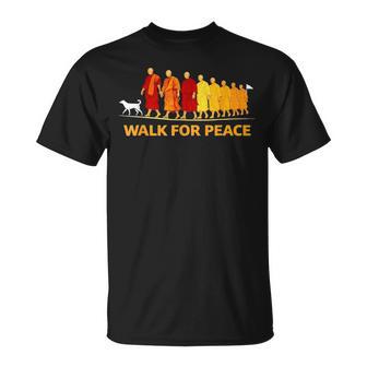 Walk For Peace Buddhist Monks Inspirational Journey T-Shirt | Mazezy