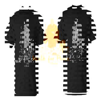 Walk For Peace Monks With Aloka Dog Monks Minimalist Zen T-Shirt - Monsterry