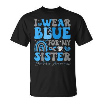 I Wear Blue For My Sister T1 D Diabetes Awareness Month T-Shirt - Thegiftio UK