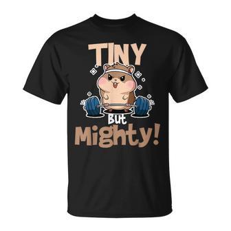Weightlifting Hamster Tiny But Mighty T-Shirt - Thegiftio UK
