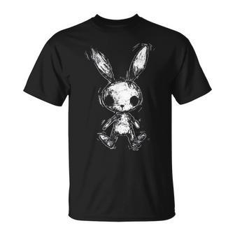 Weird Bunny Rabbit Doll Creepy Cute Alt Goth Grunge Horror T-Shirt - Thegiftio UK