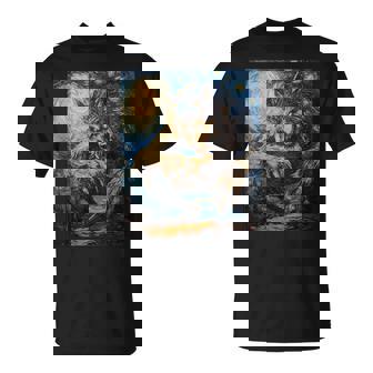 Werewolf Wolf Wolves Van Gogh Style – Starry Night Graphic T-Shirt | Mazezy