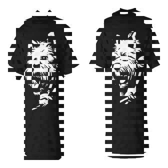 West Highland White Terrier Peering Dog Westie T-Shirt - Thegiftio