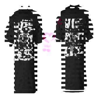 Wife Mom Boss Mother's Day Mom Mama Grandma Women T-Shirt - Monsterry