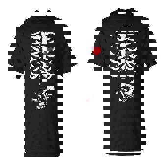 X-Ray Esqueleto Embarazada Divertido Embarazo Camiseta unisex - Regaloses