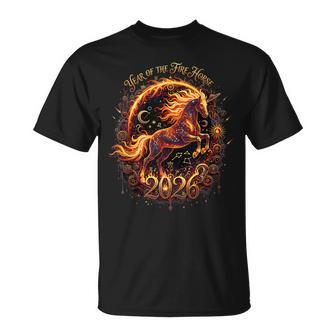 Year Of The Fire Horse 2026 Lunar Chinese New Year Zodiac T-Shirt - Monsterry