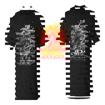 Year Of The Fire Horse Chinese Lunar New Year Zodiac 2026 T-Shirt | Mazezy