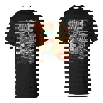 Yeehaw Cowgirl Howdy Collage Retro Western Cowboy Aesthetic T-Shirt | Seseable CA