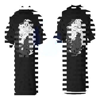 Yin Yang Wolfpiritualkoll & Hati Zen T-Shirt - Cadeauxyz
