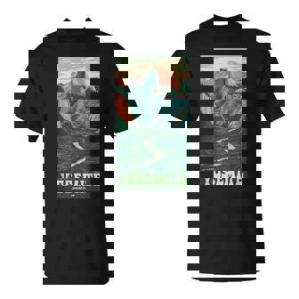 Yosemite National Park Vintage Half-Dome Hiking Tunnel View T-Shirt | Seseable CA