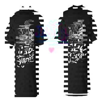 「I Loveingapore Citykyline」とマーライオンのデザイン。 Tシャツ - Kawaiitshirt