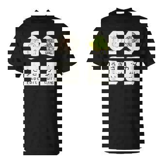 うさぎと亀の日本語かなと英単語かわいい Tシャツ - Kawaiitshirt