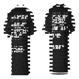 これを読めたら私に話しかけないでください-面白い人が嫌い Tシャツ - Kawaiitshirt