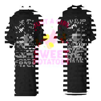 さつまいも好き さつまいもが大好きな女の子 Tシャツ - Kawaiitshirt