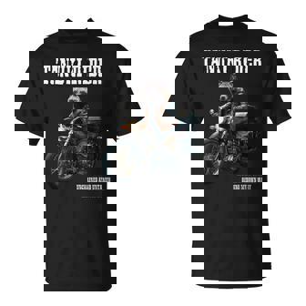 たぬきライダー バイク ビンテージ かっこいいタヌキ 狸 おもしろ 日本 動物 ユニーク オートバイ 乗り物 Tシャツ - Kawaiitshirt