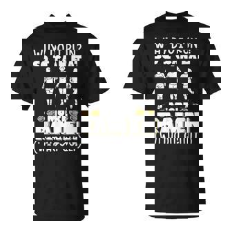 なぜ走るの だからもっと食べられるラーメンマラソン Tシャツ - Kawaiitshirt