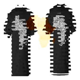 アフリカの平等パターン メラニン 肌色 アフリカ地図 Tシャツ - Kawaiitshirt