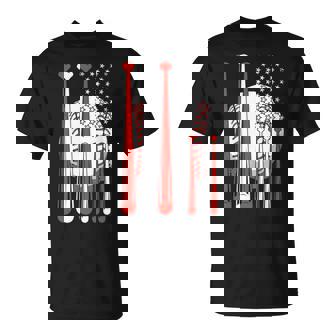 アメリカ 旗 国際的 ソフトボール 野球 メジャーリーグ プロリーグ スポーツ 名高い 大衆的 がいこく 選手会 長袖tシャツ Tシャツ - Kawaiitshirt