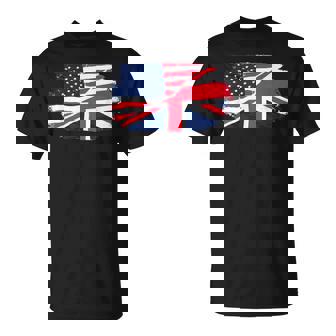 アメリカの国旗-ユニオンジャック-イギリスの国旗 Usa Flag Union Jack Uk Flag Tシャツ - Kawaiitshirt