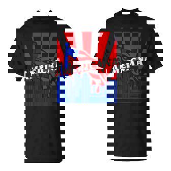 アメリカーナ、都市、旗、Bjj、柔術、Mma、ファイティング、ボックス。 Tシャツ - Kawaiitshirt