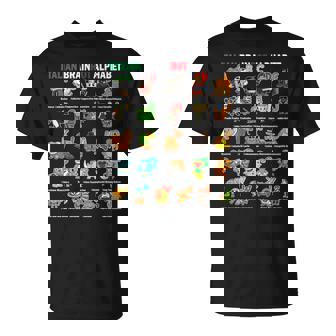 イタリアンブレインロットアルファベットキャラクター おもしろミーム Tシャツ - Kawaiitshirt