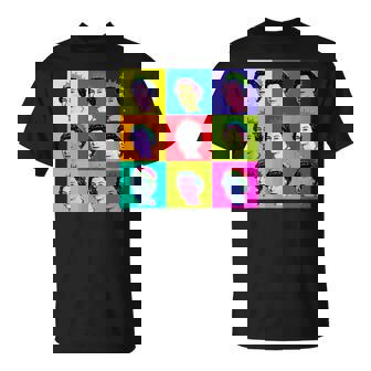 エリザベス 9 正方形タイル ポップアート イギリスの女王 Tシャツ - Kawaiitshirt