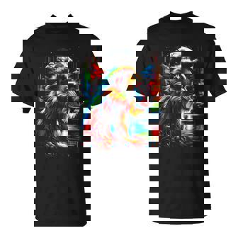 カラフル マンドリル 猿 精霊 動物 かっこいい イラスト アート Tシャツ - Kawaiitshirt