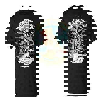 キューバ ハバナ レトロ 車 ヴィンテージ カリブ海のヤシの木 Tシャツ - Kawaiitshirt