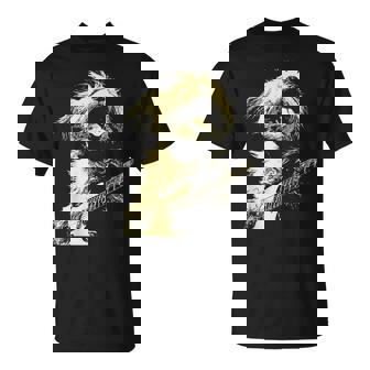 ギターロッカー ギタリスト 動物 パンク グランジ犬とマルチーズ Tシャツ - Kawaiitshirt