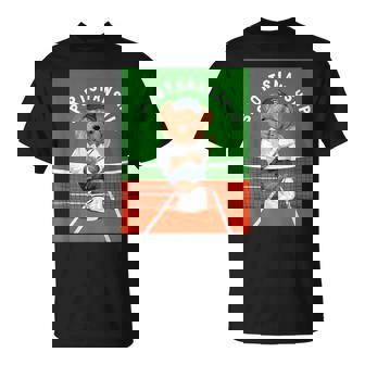 クールなテディベア テニス イラスト グラフィックデザイン Tシャツ - Kawaiitshirt