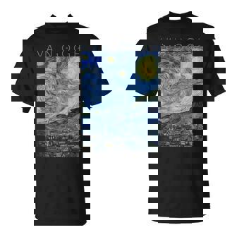 ゴッホ 星月夜 芸術家のためのアート 長袖tシャツ Tシャツ - Kawaiitshirt