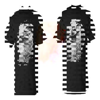 シャム猫 日本の桜 花柄 水彩 猫 Tシャツ - Kawaiitshirt