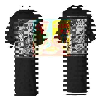 シリアルシリアルキラー音声しゃれミッドセンチュリー広告ユーモア Tシャツ - Kawaiitshirt