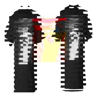 トイプードル 面白いtシャツ 犬 ムンクの叫び かわいい メンズ 子供 おもしろ 服 グッズ ネタ わんこ Tシャツ - Kawaiitshirt