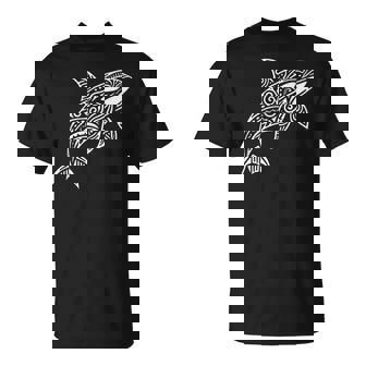 トライバル シャチ クジラ ハワイアン マオリ タトゥー オーシャン アート デザイン Tシャツ - Kawaiitshirt