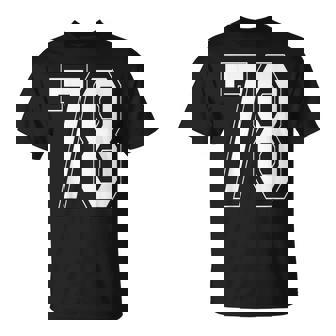 ナンバー78 バーシティスタイル ボールド スポーツ 誕生日 ジャージ Tシャツ - Kawaiitshirt