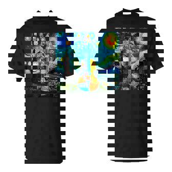 バイオリン 楽器 面白いtシャツ ゴッホ 星月夜 かわいい メンズ 子供 おもしろ 服 グッズ ネタ 音楽 Tシャツ - Kawaiitshirt