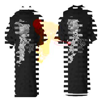 バスケットボール かわいい テディベア Tシャツ - Kawaiitshirt