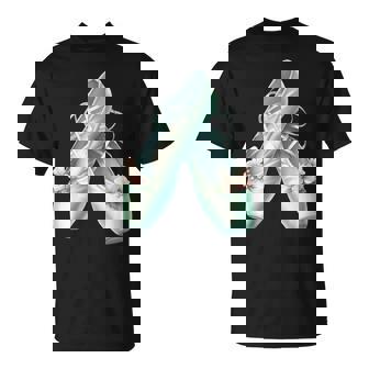 バレリーナガール ミントグリーン ダンス バレエ水彩画 Tシャツ - Kawaiitshirt