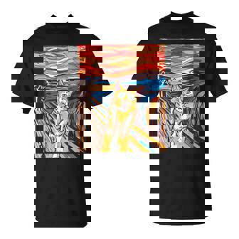 ファニー タビーキャット 絵画 ムンクの叫び パロディ Tシャツ - Kawaiitshirt