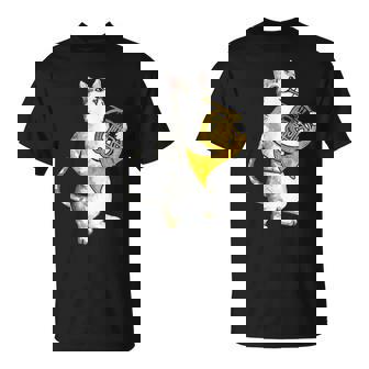 フレンチホルン音楽家オーケストラ音楽を奏でるクールな猫 Tシャツ - Kawaiitshirt