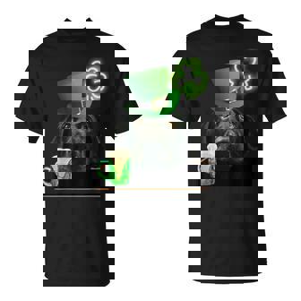 ブラックラボシャツ シャムロック アイリッシュドッグ 絵 聖パトリックス Tシャツ - Kawaiitshirt