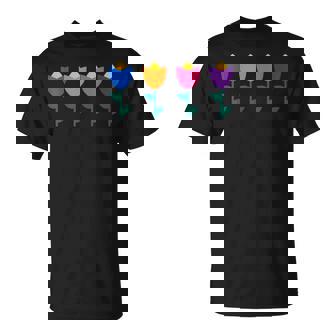 ブルー、オレンジ、ピンク、パープルのチューリップ。 Tシャツ - Kawaiitshirt