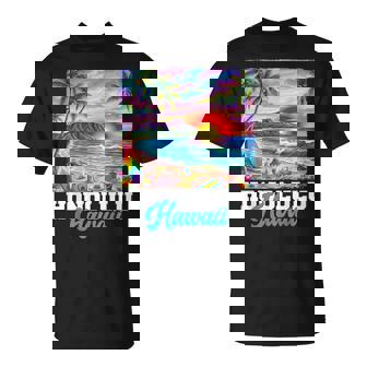 ホノルル ハワイ ハワイアン 波 ビーチ 夏 サーフィン レトロ Tシャツ - Kawaiitshirt